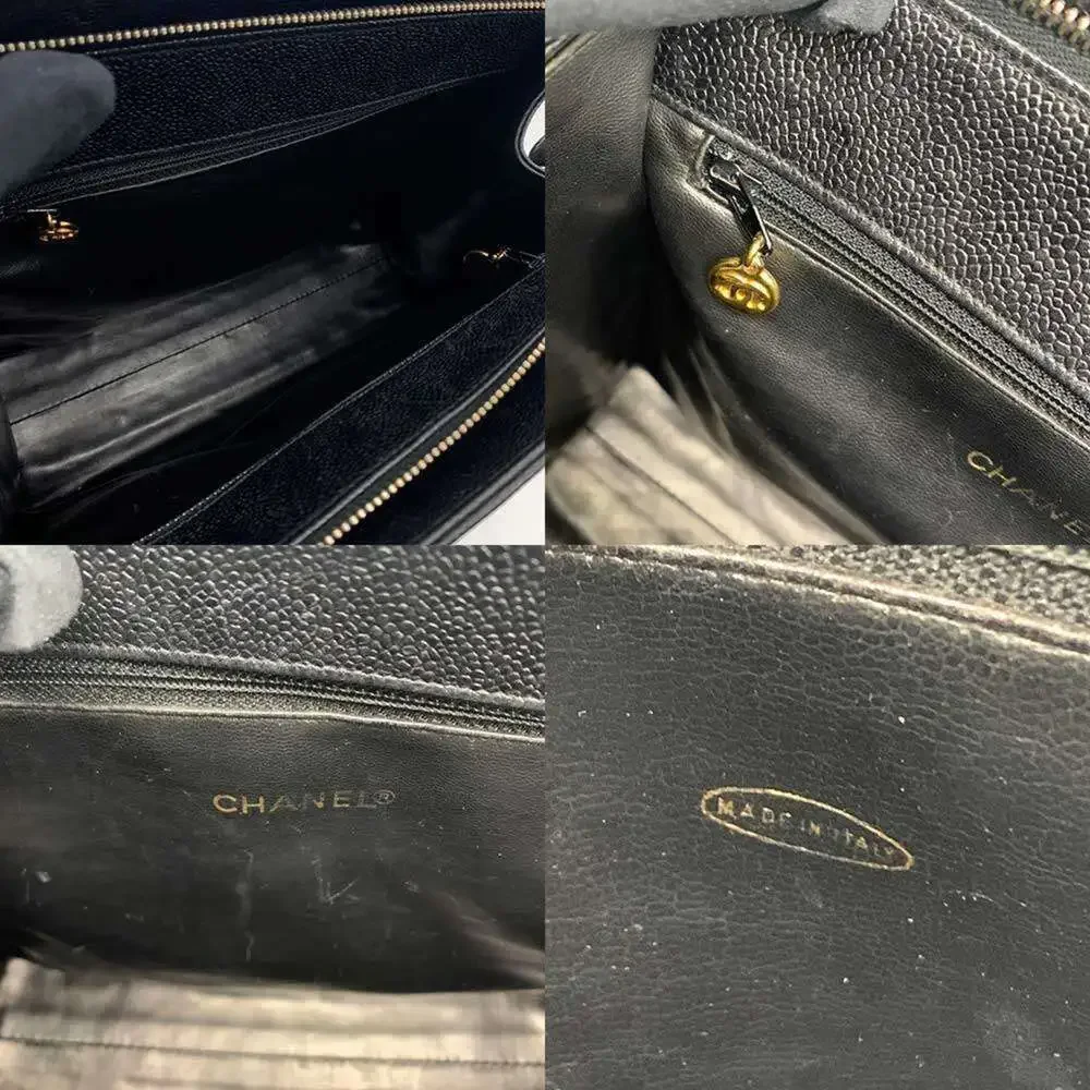 CHANEL Black Caviar Leather Tote Bag - Picture 5 of 6